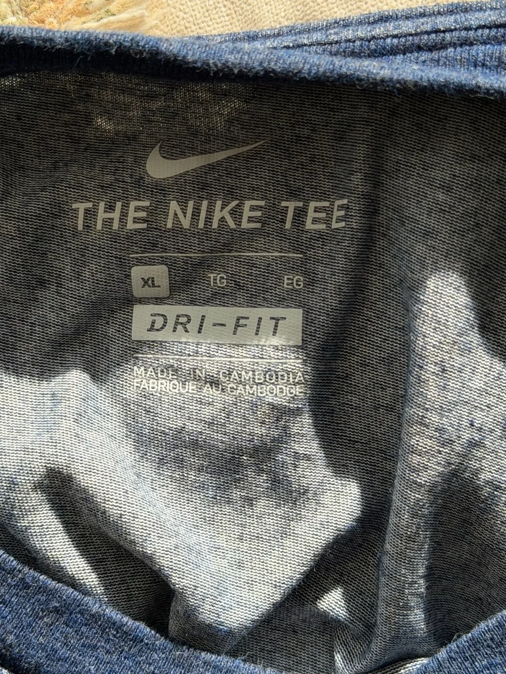 Nike Dri-FIT Men’s XL Heather Blue Athletic Training T-Shirt